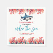 海の下の最初の誕生日パーティー スタンダードカクテルナプキン (正面)