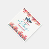 海の下の最初の誕生日パーティー スタンダードカクテルナプキン (角)