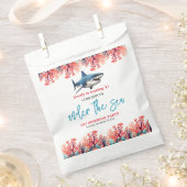 海の下の最初の誕生日パーティー フェイバーバッグ (クリップ留めされた状態)