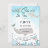 海の下の最初の誕生日招待状 招待状 (正面)