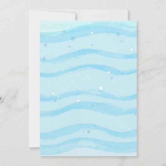 海の下の最初の誕生日招待状 招待状 (裏面)