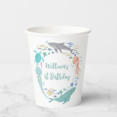 海の下の最初の誕生日 紙コップ (正面)