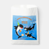 海の下の最初の誕生日orca whale baby girl フェイバーバッグ (正面)