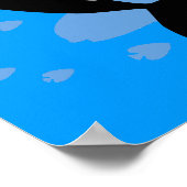 海の下の最初の誕生日orca whale baby girl ポスター (角)