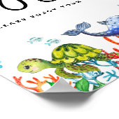 海の下の水の色あなたの楽しむ食事 ポスター (角)