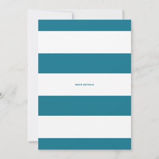 海の下の水の色オンライン赤ちゃんシャワー 招待状 (裏面)