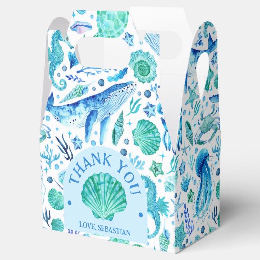 海の下の水の色海動物の青 フェイバーボックス (オープン)