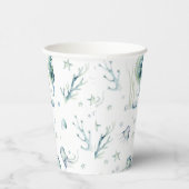 海の下の水の色紙カップ 紙コップ (右)