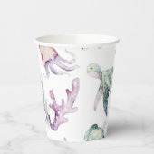 海の下の水の色紙カップ 紙コップ (左)