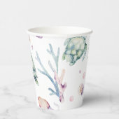 海の下の水の色紙カップ 紙コップ (右)