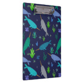 海の下の水彩画の金ゴールド クリップボード (右)