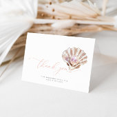 海の下の水色の小さな真珠の赤ちゃんシャワー サンキューカード