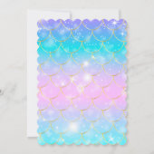 海の下の水色の小さな真珠の赤ちゃんシャワー 招待状 (裏面)