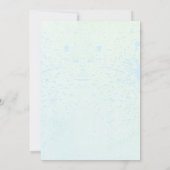 海の下の水色の紫色の女の子ベビーシャワー 招待状 (裏面)