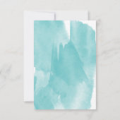 海の下の水色マーメイド誕生日パーティー 招待状 (裏面)