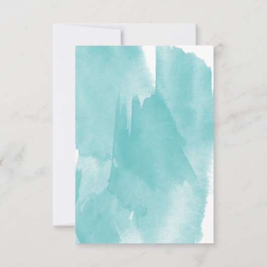 海の下の水色マーメイド誕生日パーティー 招待状 (裏面)