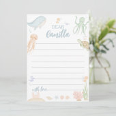 海の下の海の時間カプセルメッセージカード サンキューカード (スタンド正面)