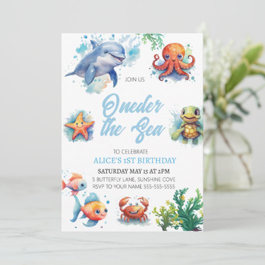 海の下の海の最初の誕生日 招待状 (スタンド正面)