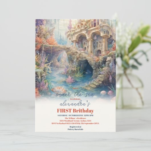 海の下の海の最初の誕生日 招待状 (スタンド正面)