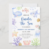 海の下の海の最初の誕生日 招待状 (正面)