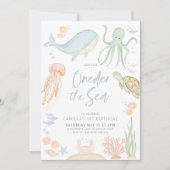 海の下の海の最初の誕生日 招待状 (正面)