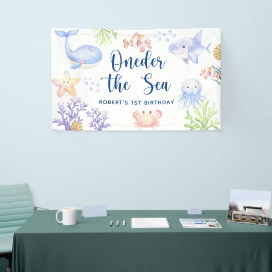 海の下の海の最初の誕生日 横断幕 (トレードショー)