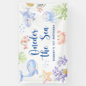 海の下の海の最初の誕生日 横断幕 (縦)