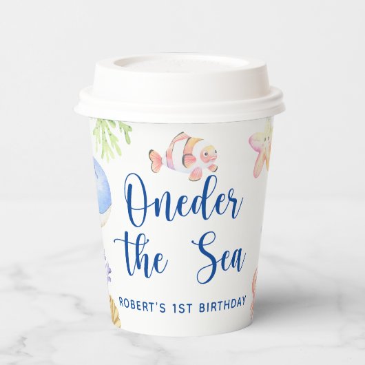 海の下の海の最初の誕生日 紙コップ (左)