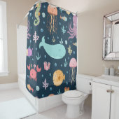 海の下の海の生命 シャワーカーテン (インサイチュ)