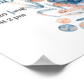 海の下の海の男の赤ちゃんのシェル ポスター (角)