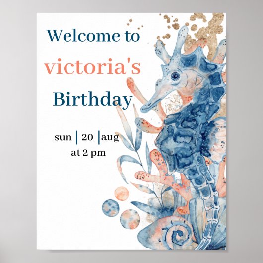 海の下の海の男の赤ちゃんのシェル ポスター (正面)