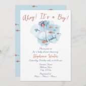 海の下の海アホイそれは男の子のシャワーだ 招待状 (正面/裏面)