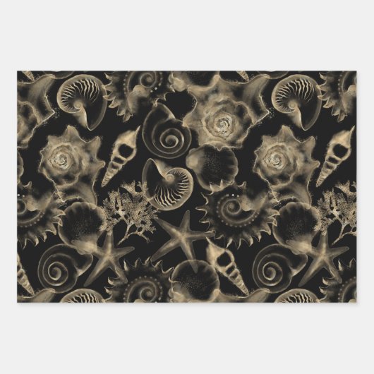 海の下の海エレガント産のヒトデ ラッピングペーパーシート (正面2)