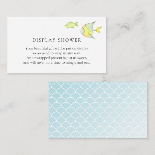 海の下の海ベビーシャワー挿入カード エンクロージャーカード (正面/裏面)