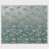 海の下の海亀深い ラッピングペーパー (フラット)