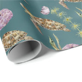 海の下の海亀深い ラッピングペーパー (ロールコーナー)