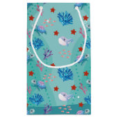 海の下の海海の生き物 スモールペーパーバッグ (裏面)