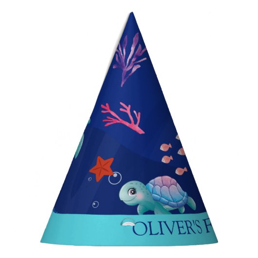 海の下の海海の生き物 パーティーハット (左)