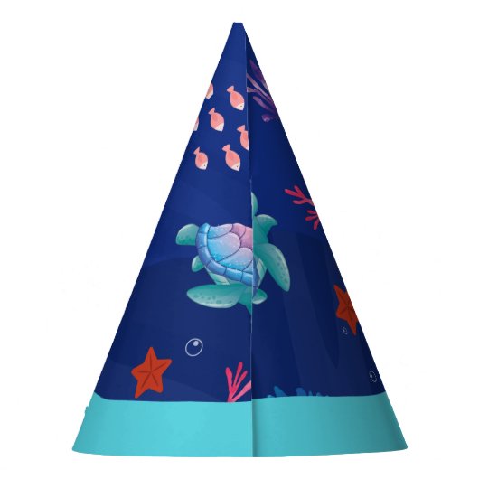 海の下の海海の生き物 パーティーハット (裏面)