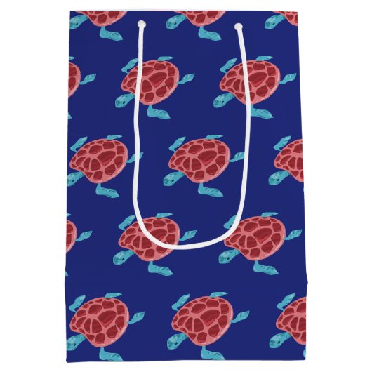 海の下の海海の生き物 ミディアムペーパーバッグ (裏面)