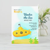 海の下の潜水艦のパーティー招待状 招待状 (スタンド正面)