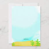 海の下の潜水艦のパーティー招待状 招待状 (裏面)