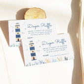 海の下の灯台の赤ちゃんシャワーおむつ エンクロージャーカード