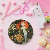 海の下の熱帯マーメイドのクリスマスの休日 ペーパープレート (パーティー)