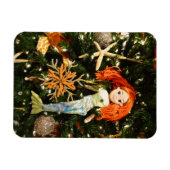 海の下の熱帯マーメイドのクリスマスの休日 マグネット (横)