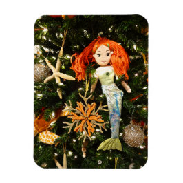 海の下の熱帯マーメイドのクリスマスの休日 マグネット