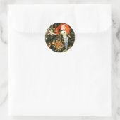 海の下の熱帯マーメイドのクリスマスの休日 ラウンドシール (バッグ)