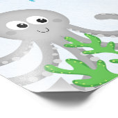 海の下の男の子の最初の誕生日ウェルカムサイン フォトプリント            (角)