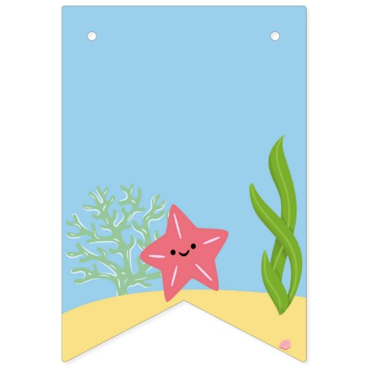 海の下の男の子の最初の誕生日パーティー バンティングフラッグ (第1の旗)