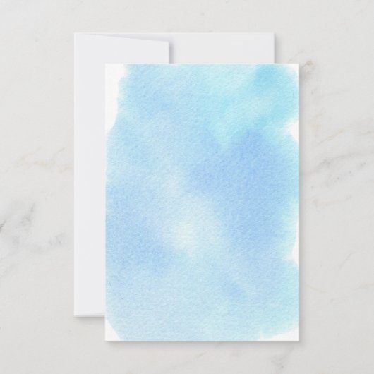 海の下の男の子の赤ちゃんシャワーおむつラッフル 招待状 (裏面)